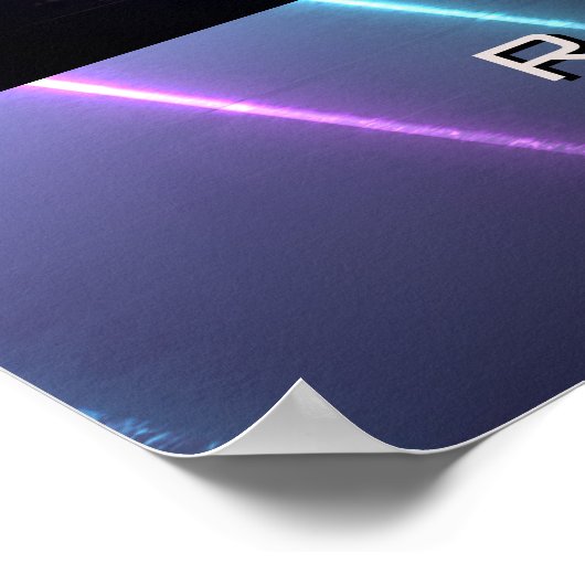 Neon Lights Vinyl Record Poster (Hoek)