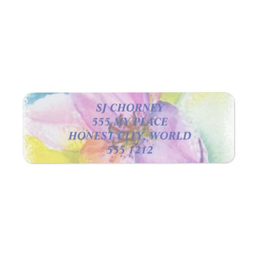 NEON LILY RETOURADRESLABELS ETIKET (Voorkant)