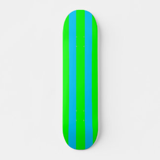 Neon Lime Green en Blauwgroen Blue Stripe Skateboa Skateboard