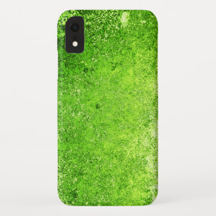 Neon Lime Green Weathered Grunge Metal iPhone XR Hoesje