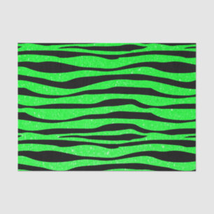Neon Lime Green Zebra Animal Print Tissuepapier