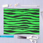 Neon Lime Green Zebra Animal Print Tissuepapier (Craft)