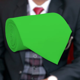 Neon Lime Groene Stevige Kleur   Klassiek Stropdas