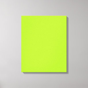 Neon Limeade Yellow Green Solid Color Background Canvas Afdruk