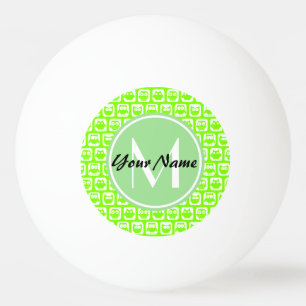 Neon Limoen Eigendom gepersonaliseerd monogram Pingpongballen