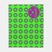 Neon Limoen Retro Fun Blanket aanpasbaar Fleece Deken (Voorkant)