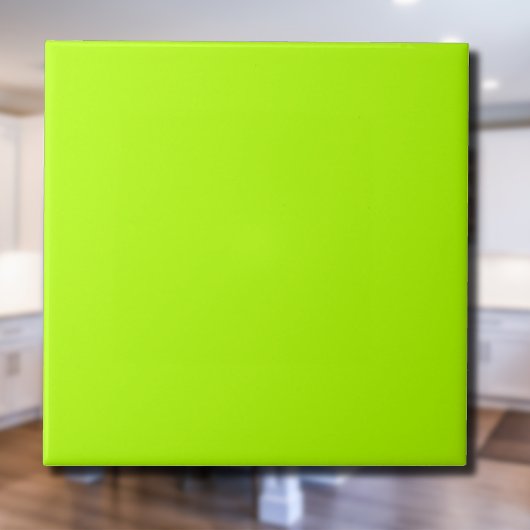 Neon Limoen Solid Color | Klassiek | Elegant Tegeltje
