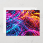 Neon Lines Briefkaart (Voorkant / Achterkant)
