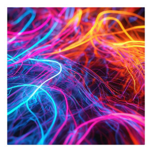 Neon Lines Foto Afdruk