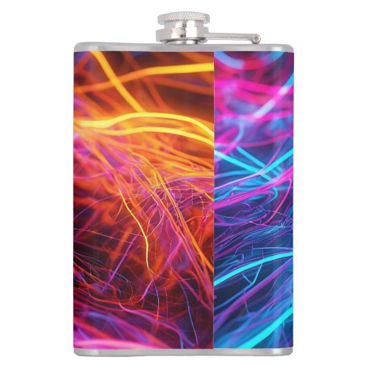 Neon Lines Heupfles (Achterkant)