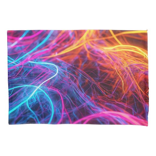 Neon Lines Kussensloop (Voorkant)