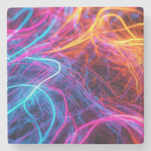 Neon Lines Stenen Onderzetter