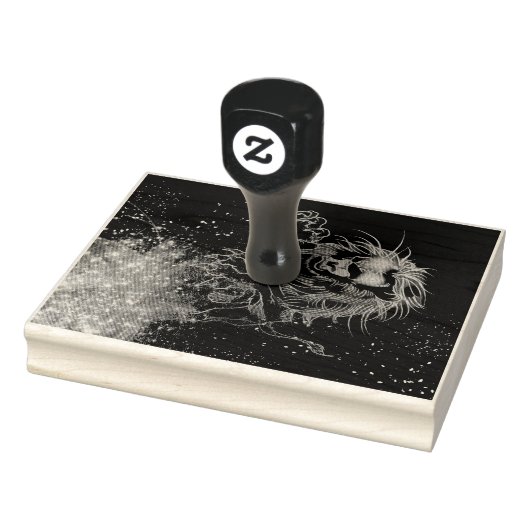 Neon Lion Rubberstempel (Stempel)