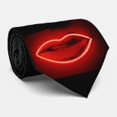 Neon Lips Stropdas (Opgerold)