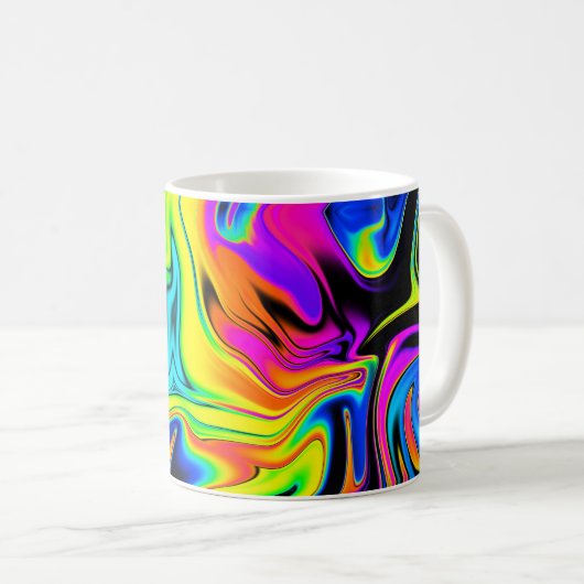 Neon Liquid Marble Mug (Devant droit)
