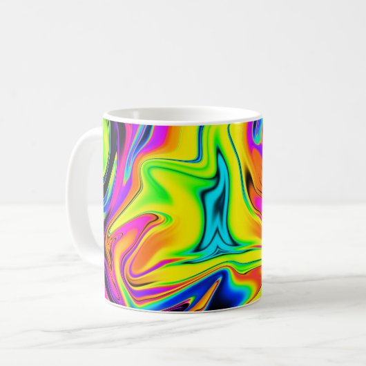 Neon Liquid Marble Mug (Devant gauche)