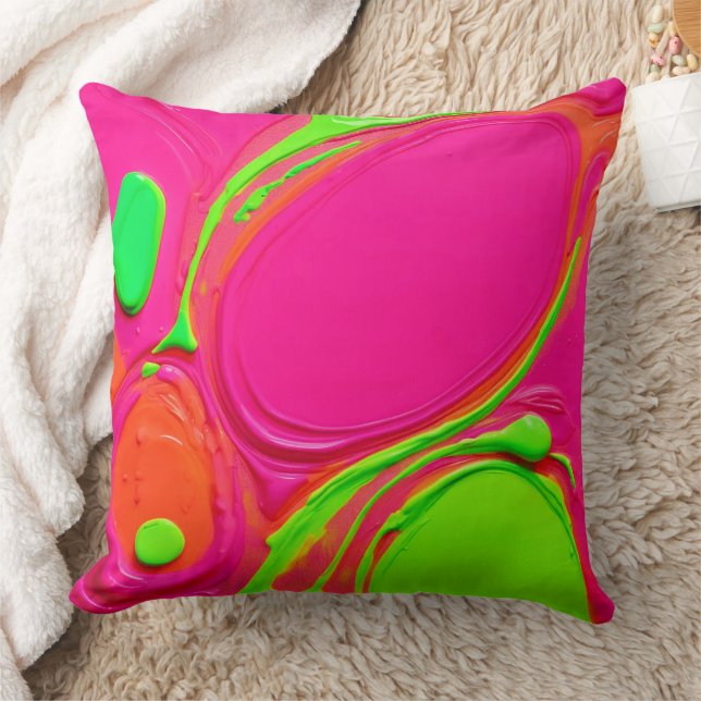 Neon Liquid Paint Dance Kussen (Deken)