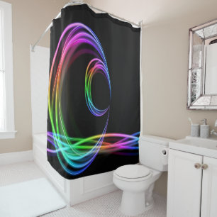 Neon Llow Sticks Cercles Douche Rideau