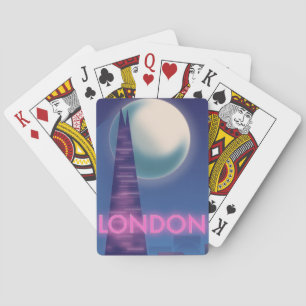 Neon Londen reisposter Pokerkaarten