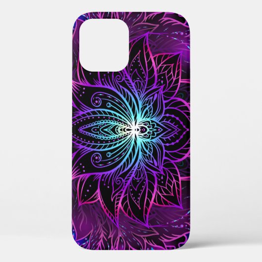 Neon Lotus Bloem Boho Print Case-Mate iPhone Case (Achterkant)