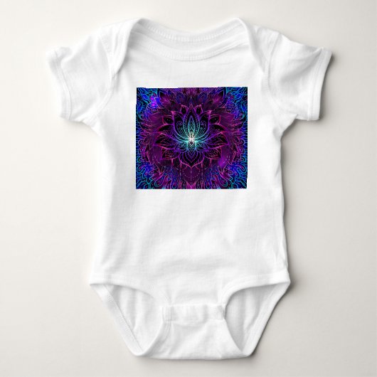 Neon Lotus Bloem Boho Print Romper (Voorkant)