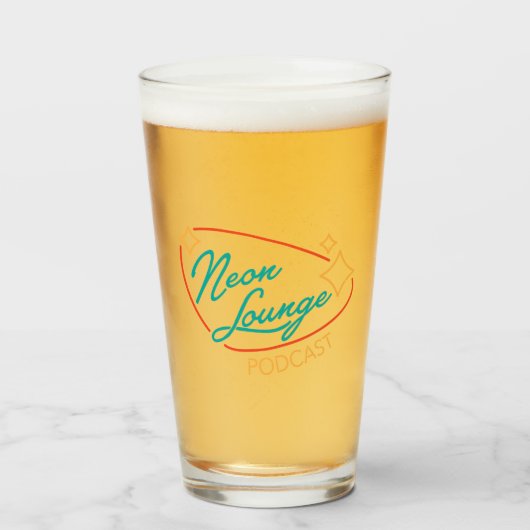 Neon Lounge Logo Glas (Voorkant gevuld)