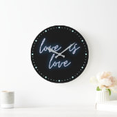 Neon Love is Love Word Art Grote Klok (Huis)