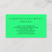 Neon Love Nurture Design met vrouwelijke Baby Visitekaartje (Achterkant)