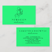 Neon Love Nurture Design met vrouwelijke Baby Visitekaartje (Voorkant / Achterkant)