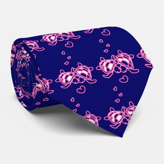 Neon Love Turtle Cravate (Roulé)