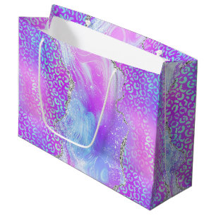 Neon Luipaard Agate Glam Abstract Steenpatroon Groot Cadeauzakje
