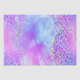 Neon Luipaard Agate   Glam Abstract Steenpatroon Tissuepapier