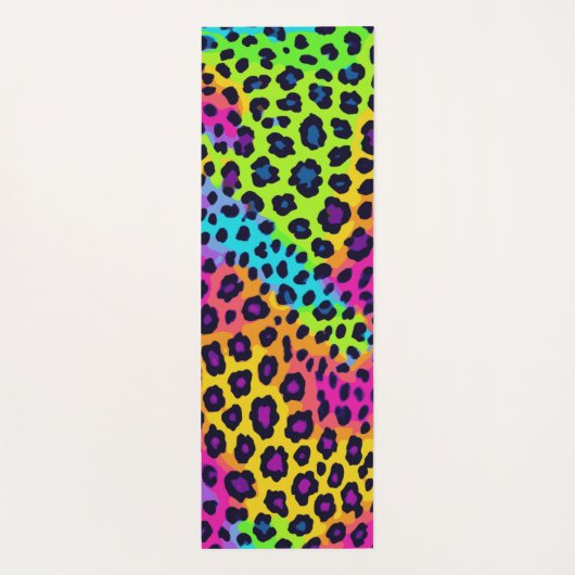 Neon Luipaardprint Yogamat (Achterkant)