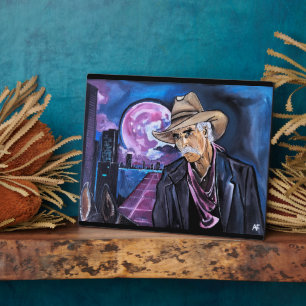 Neon Maan Schilderij van Alfred Fox Fotoplaat