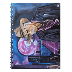 Neon Maan Schilderij van Alfred Fox Notitieboek