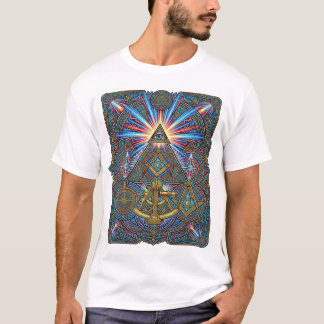 Neon Maçonnieke Geometrie T-shirt