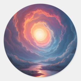 Neon Maelstrom -  Ronde Sticker