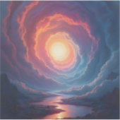 Neon Maelstrom - Square Vinyl  Sticker (Voorkant)