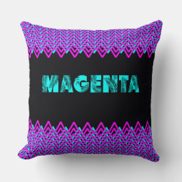 Neon Magenta Chevron-Sierkussen Kussen