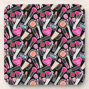 Neon Makeup Pattern Bier Onderzetter