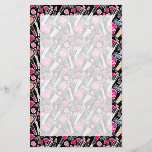 Neon Makeup Pattern Briefpapier