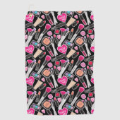 Neon Makeup Pattern Golfhanddoek (Voorkant)
