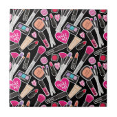 Neon Makeup Pattern Tegeltje (Voorkant)