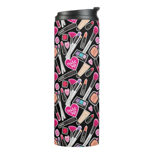 Neon Makeup Pattern Thermosbeker (Gedraaid links)