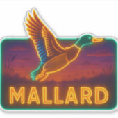 Neon Mallard Sticker (Voorkant)