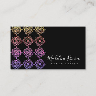 Neon Mandala Henna Kunstenaar Yoga Macrame  Visitekaartje