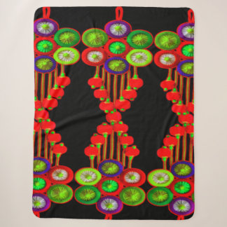 Neon Mandala Patroon Zachte Knuffel Sherpa Deken