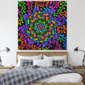 Neon Mandella Print (Insitu (Slaapkamer))