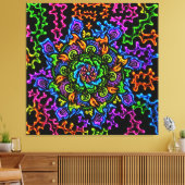 Neon Mandella Print (Insitu (Woonkamer))