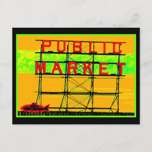 Neon Market Briefkaart